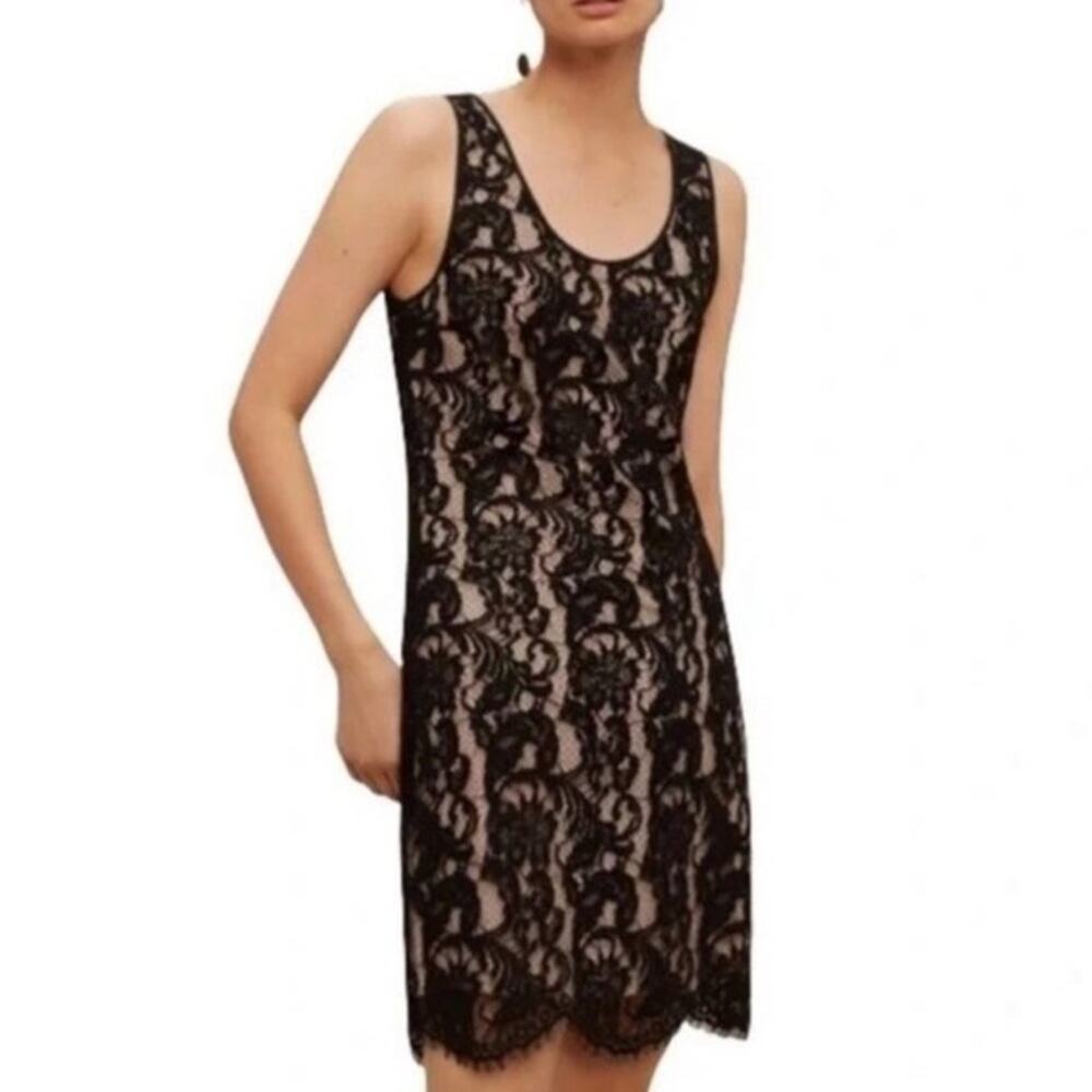 Aritzia Wilfred Mini Dress Black Lace Sleeveless Tank New